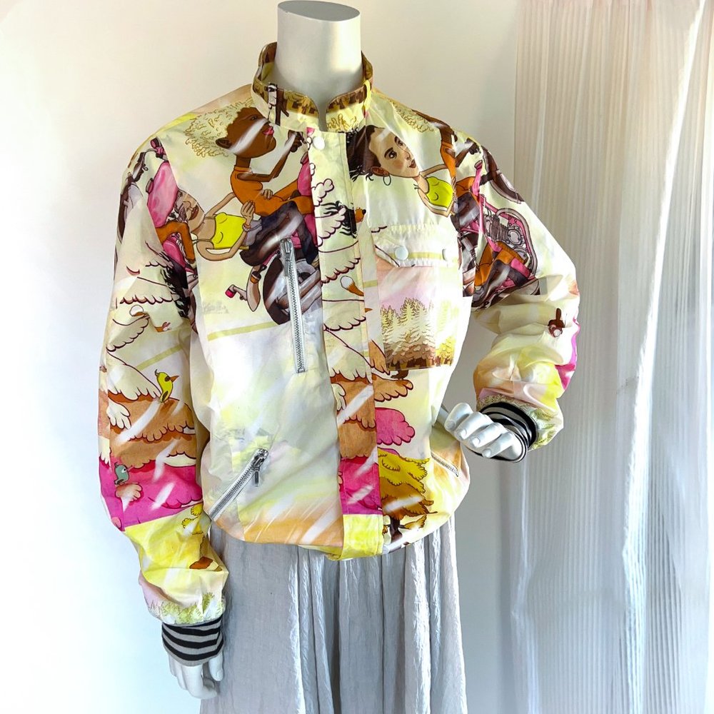 Custo Barcelona Graphic Silk Bomber Jacket